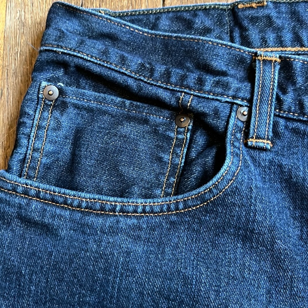 Eddie Bauer jeans flannel lined straight leg 38 x 36 tall - Picture 7 of 14